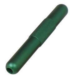 solid metall snorting tube green