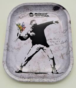 Rolling Tray G-ROLLZ  Banksys Blumenwerfer (Small 14x18)