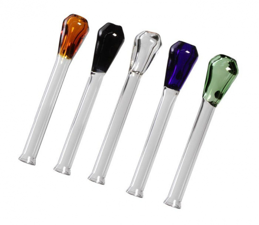 Glass snorting tube Colour K inside  3 mm various colours: ca. 77 mm