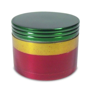 Alu-Grinder Rasta 4-teilig ca. 50 mm in Rasta Farben