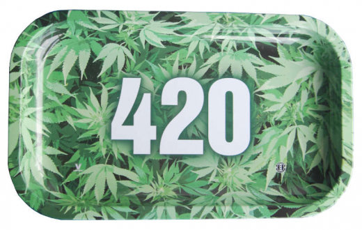 Rolling Tray aus Metal 27 x 16 cm 420 Leaves