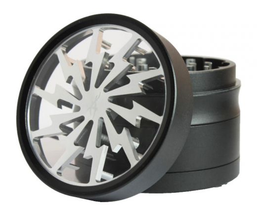 Alu grinder Thorinder by After Grow 62 mm, 4 parts: black/anthracite