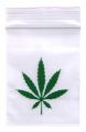 100 zip-bags 60 x 80 mm, with hemp leaf