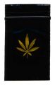 100 Zip-Bags 60 x 80 mm black with hemp leaf