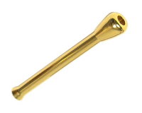 Metal snorting tube flared, golden